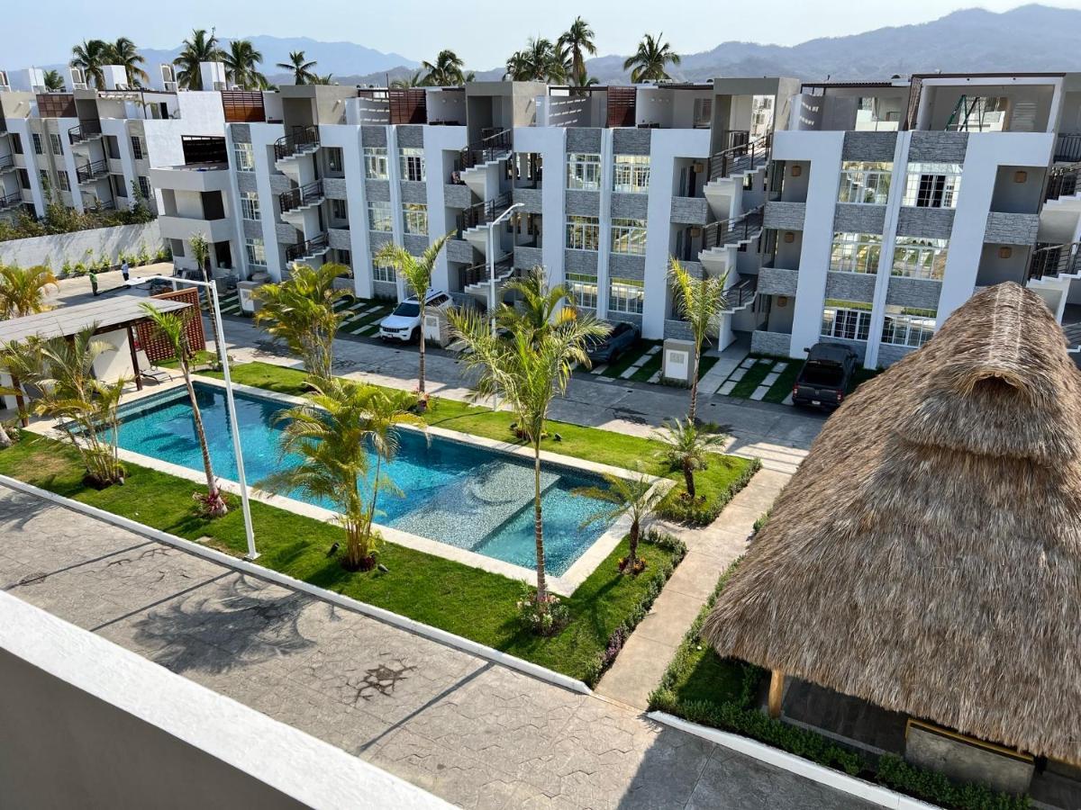 Appartement Penthouse Manzanillo Exclusivo Con Alberca Extérieur photo