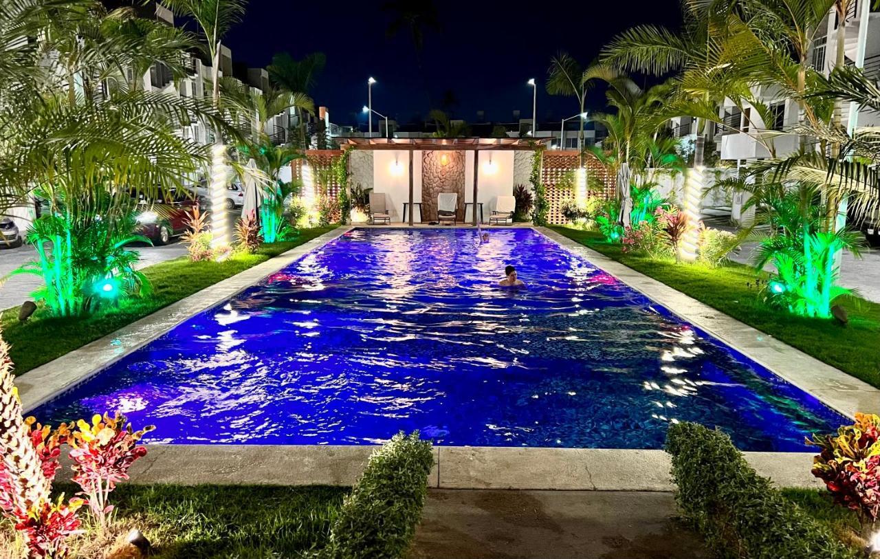 Appartement Penthouse Manzanillo Exclusivo Con Alberca Extérieur photo